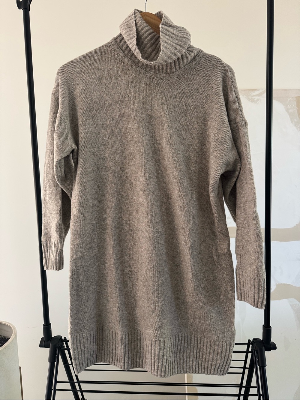 GAP Taupe Cowl Neck Sweater Dress